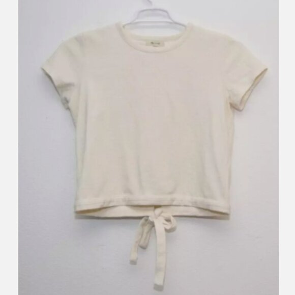 Madewell Cream Colored Textured Verse Tie-Back Top Size Extra Small XS - Picture 8 of 8